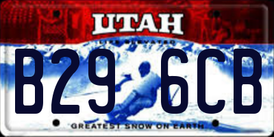 UT license plate B296CB