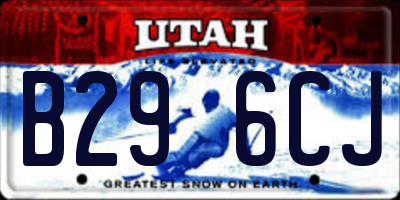 UT license plate B296CJ