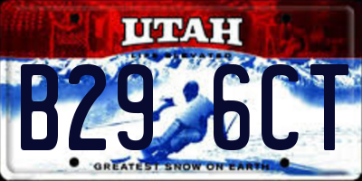 UT license plate B296CT