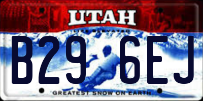 UT license plate B296EJ