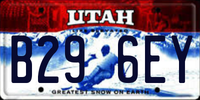 UT license plate B296EY