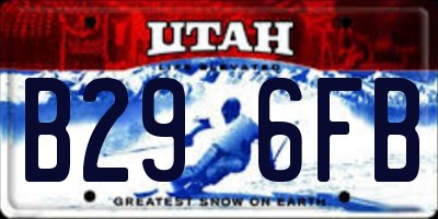 UT license plate B296FB