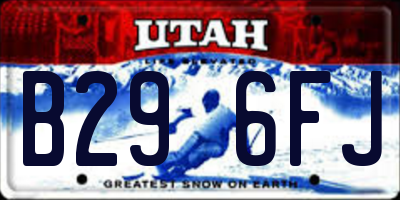 UT license plate B296FJ