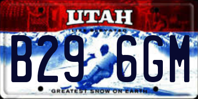 UT license plate B296GM