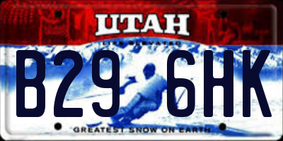 UT license plate B296HK