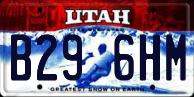 UT license plate B296HM