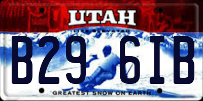 UT license plate B296IB