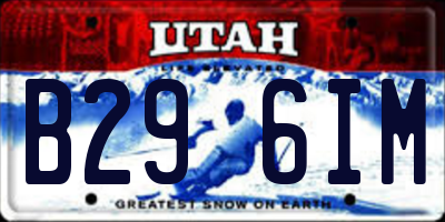 UT license plate B296IM