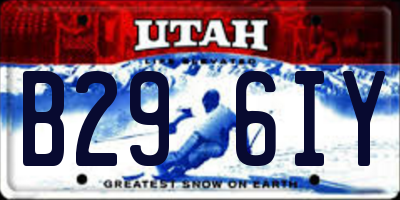 UT license plate B296IY