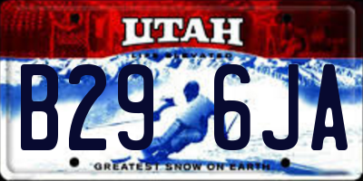 UT license plate B296JA