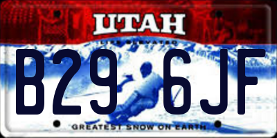 UT license plate B296JF