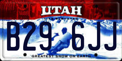 UT license plate B296JJ
