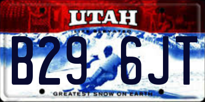 UT license plate B296JT