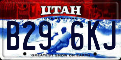 UT license plate B296KJ