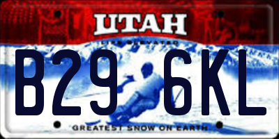 UT license plate B296KL