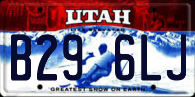 UT license plate B296LJ