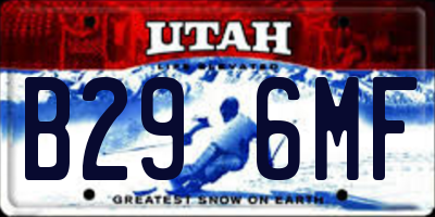 UT license plate B296MF