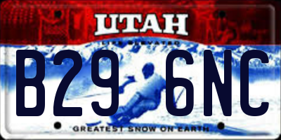 UT license plate B296NC
