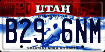 UT license plate B296NM
