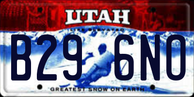 UT license plate B296NO
