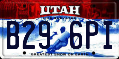 UT license plate B296PI