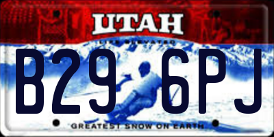 UT license plate B296PJ