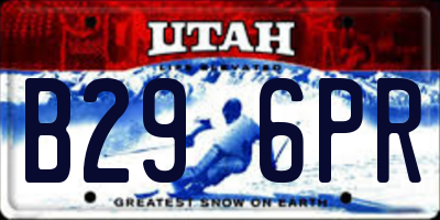 UT license plate B296PR