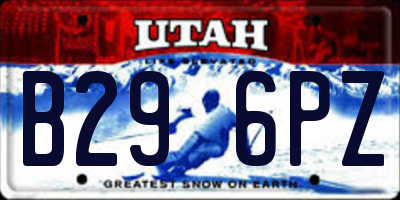 UT license plate B296PZ
