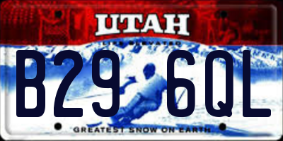UT license plate B296QL