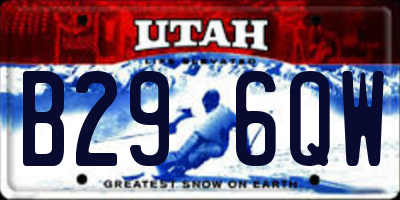 UT license plate B296QW