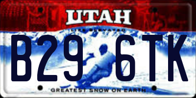 UT license plate B296TK
