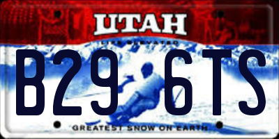 UT license plate B296TS