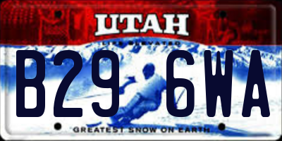 UT license plate B296WA