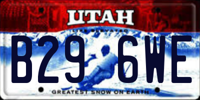 UT license plate B296WE