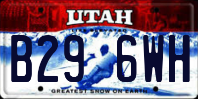 UT license plate B296WH