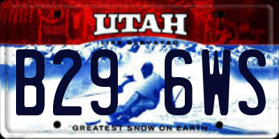 UT license plate B296WS