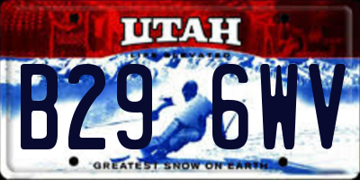 UT license plate B296WV