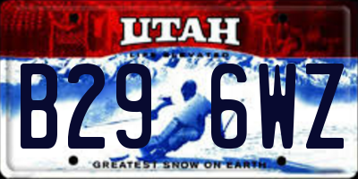 UT license plate B296WZ