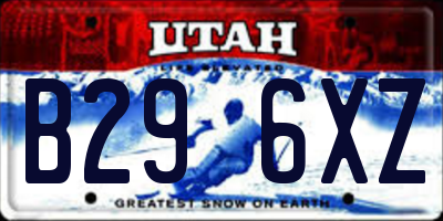 UT license plate B296XZ