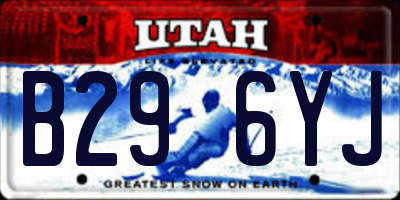 UT license plate B296YJ