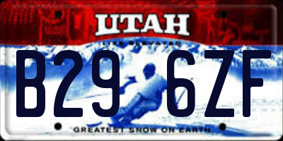 UT license plate B296ZF