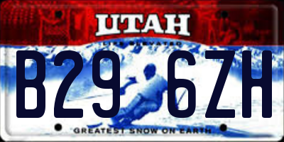 UT license plate B296ZH