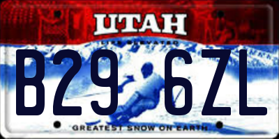UT license plate B296ZL