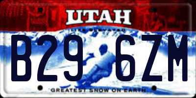 UT license plate B296ZM