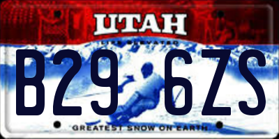 UT license plate B296ZS
