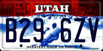 UT license plate B296ZV