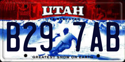 UT license plate B297AB