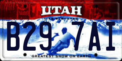 UT license plate B297AI
