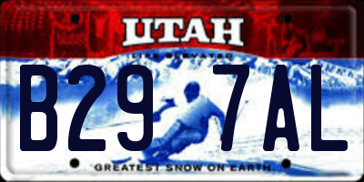 UT license plate B297AL