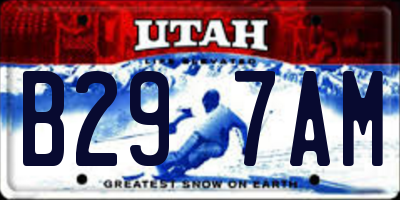 UT license plate B297AM
